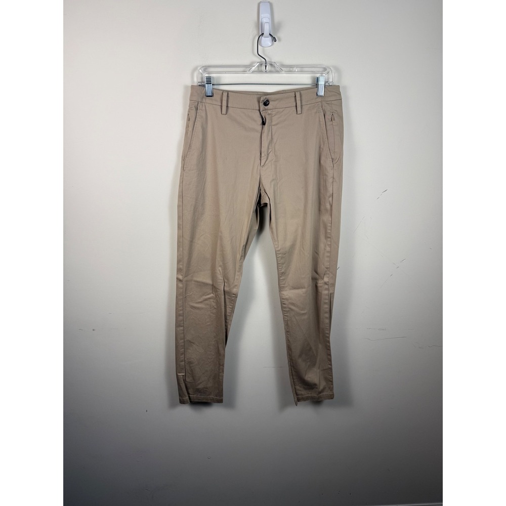 Birddogs Mens Khaki Chino Pants Tan Slim Fit 32x30 Cotton Blend Stretch Casual